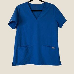Figs Technical Collection Womens Blue Scrub Top Size M